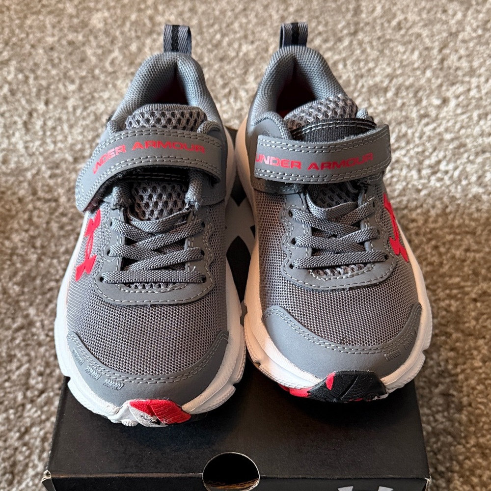 Under Armour Kids' Sneakers in Gray and Red